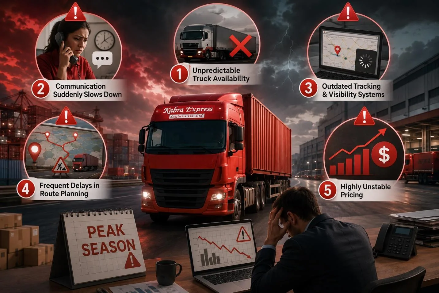 Five warning signs a full truck load provider may fail during peak season — Kabra Express Logistics